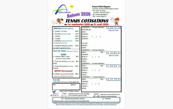 Tarification du Club pour la saison 2026